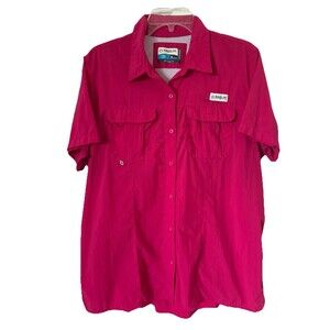 Magellan Fishing Shirt Woman's FISH GEAR Moisture Wicking Vented Pink XL EUC